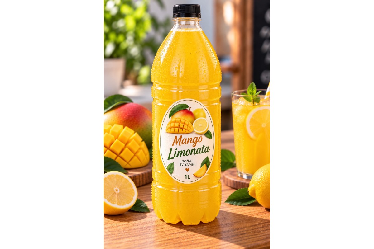 Ev Yapımı Mango Aromalı Limonata 1 Lt