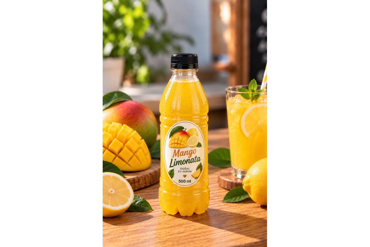 Ev Yapımı Mango Aromalı Limonata 500 ml