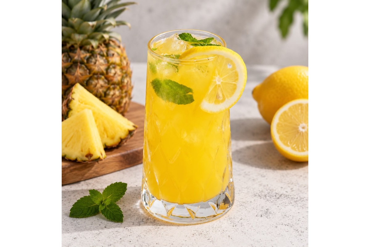 Ev Yapımı Ananas Aromalı Limonata 350 ml 