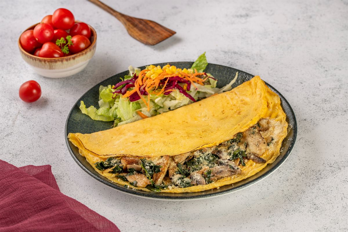 Mushroom Spinach Omlet